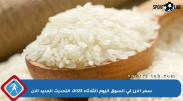 سعر الأرز في السوق اليوم الثلاثاء 2025: التحديث الجديد الآن